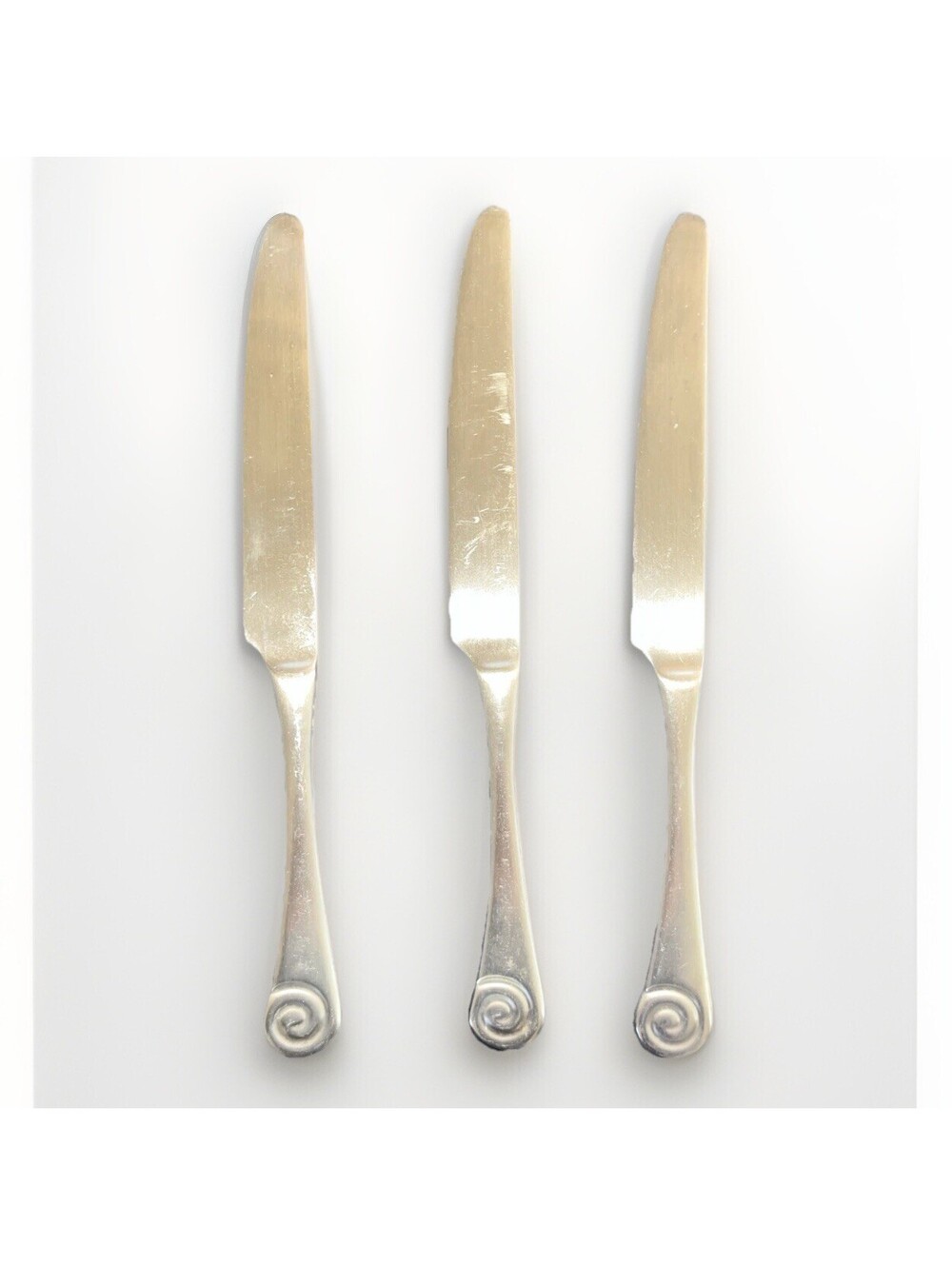 Robert Welch AMMONITE BRIGHT Stainless Dinner Knives Set Of 3